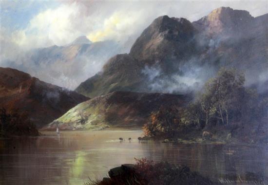 William Langley (fl. 1880-1920) Loch scene, 20 x 30in.